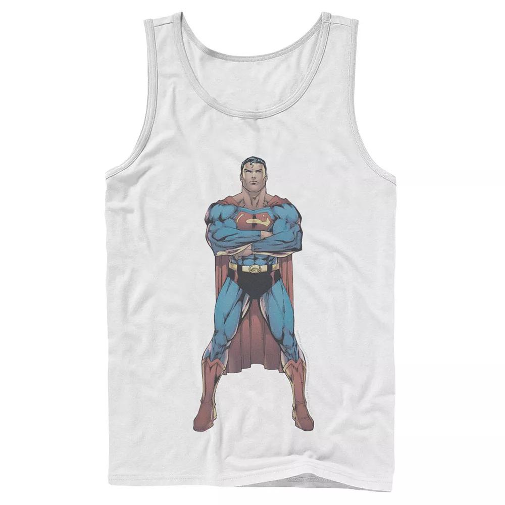 Men's DC Comics Superman Power Stance Comic Poster Tank Top,  Product Image