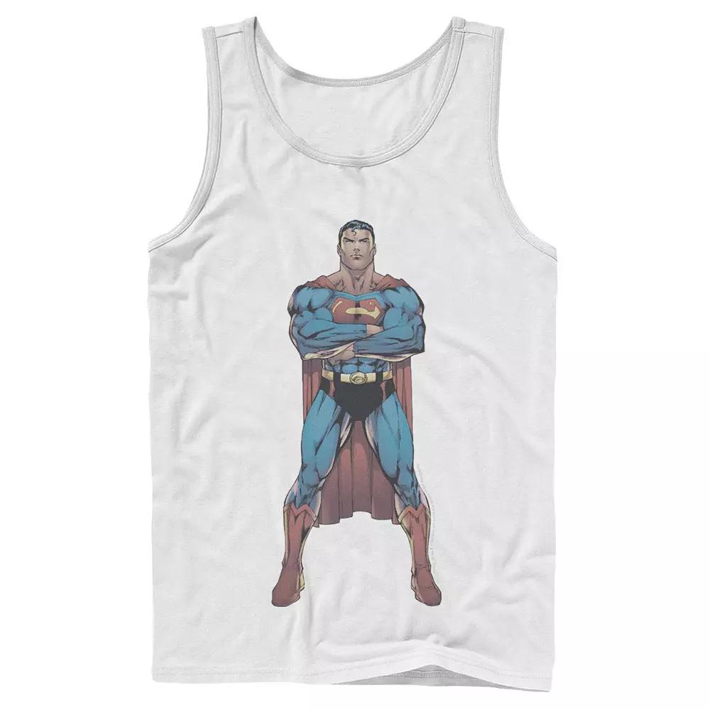 Men's DC Comics Superman Power Stance Comic Poster Tank Top,  Product Image