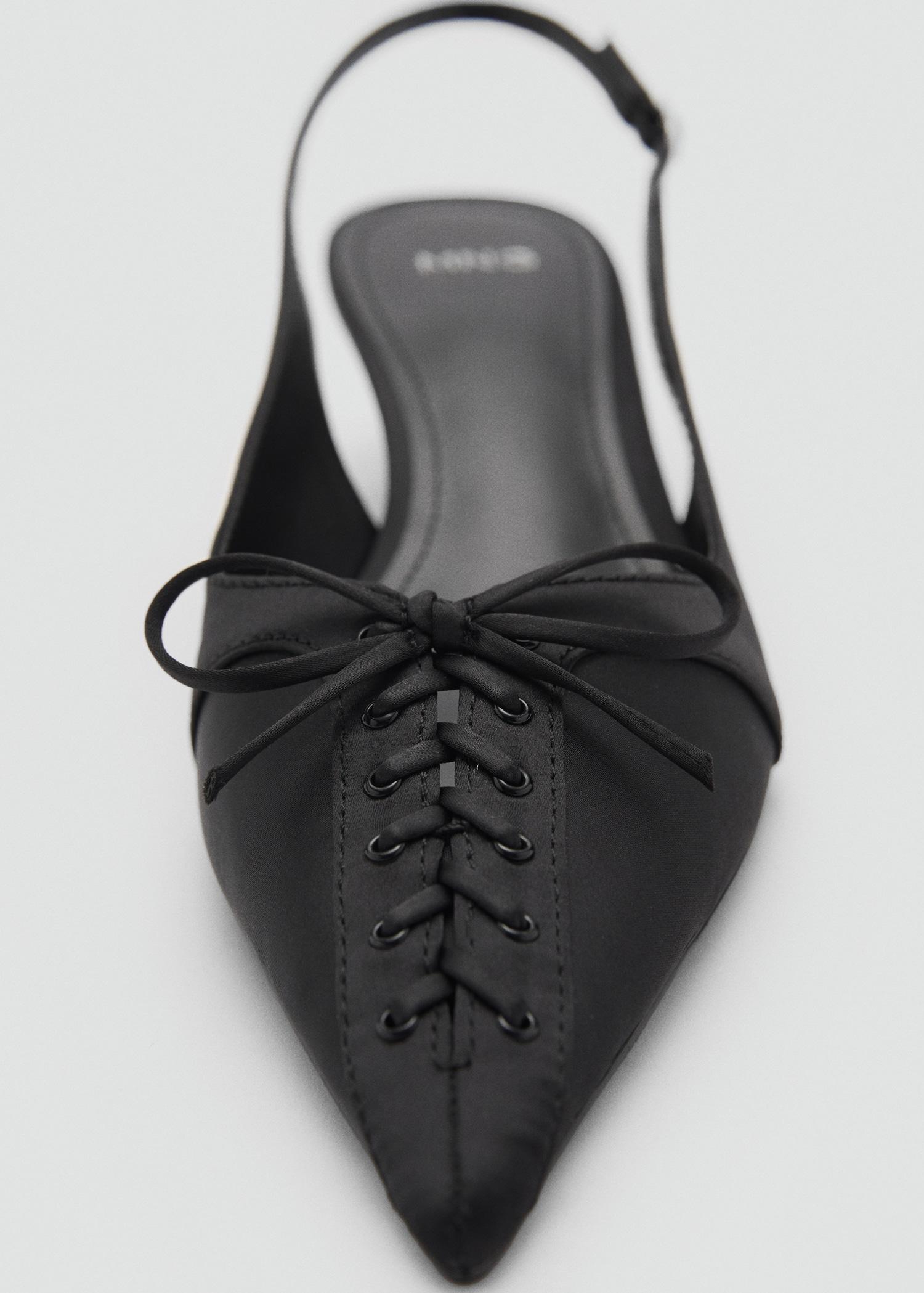 High-heeled shoes with pointed toe and bow - Women | MANGO USA Product Image