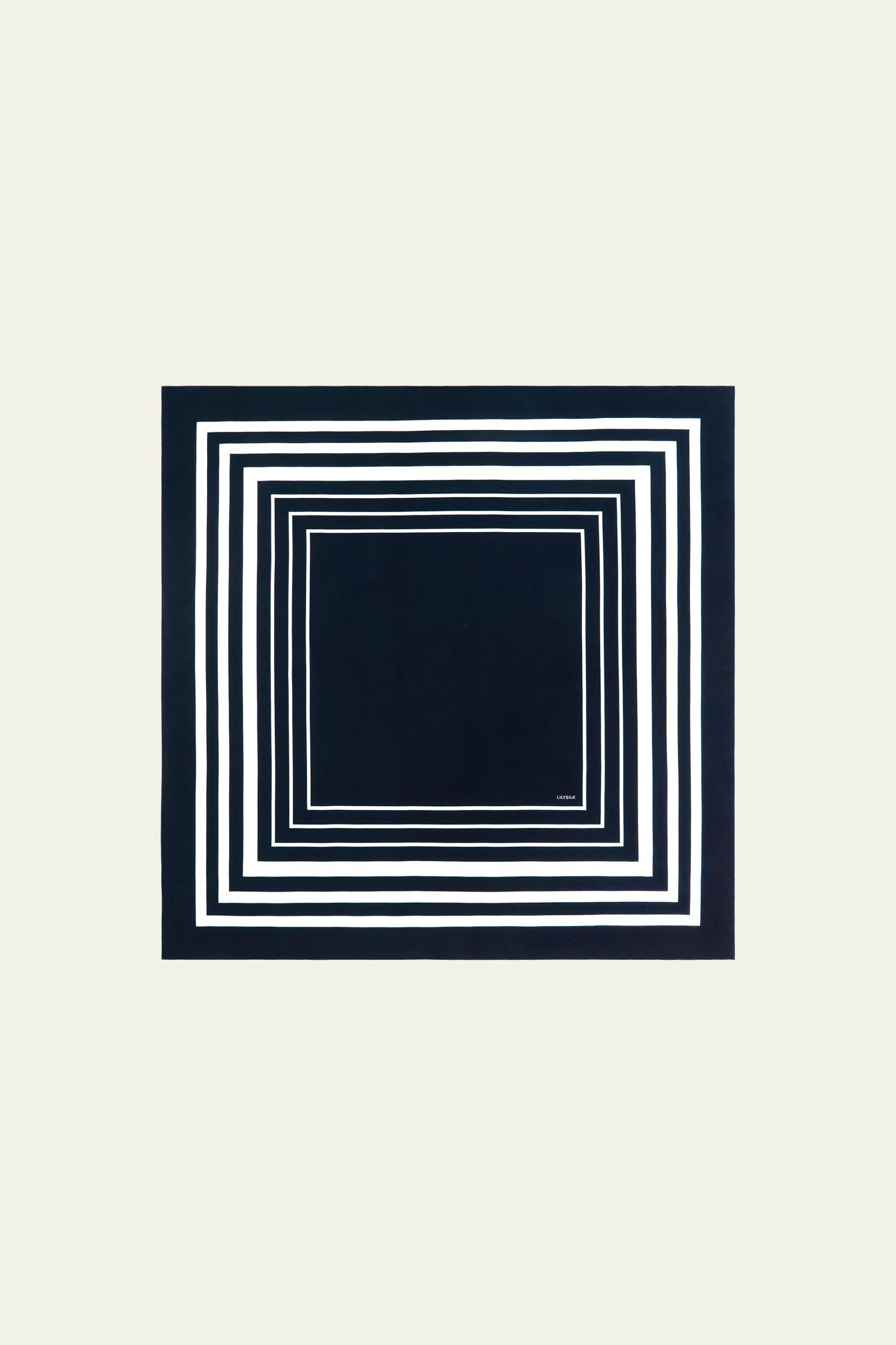 Geometric Print Silk Scarf Product Image