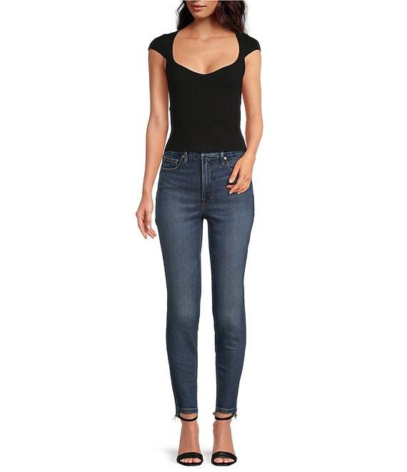 Good American Soft Tech Good Waist High Rise Skinny Cropped Jeans Product Image