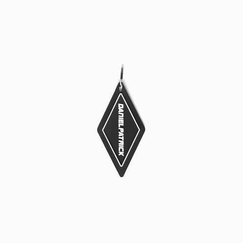 diamond logo keychain / black + white Product Image