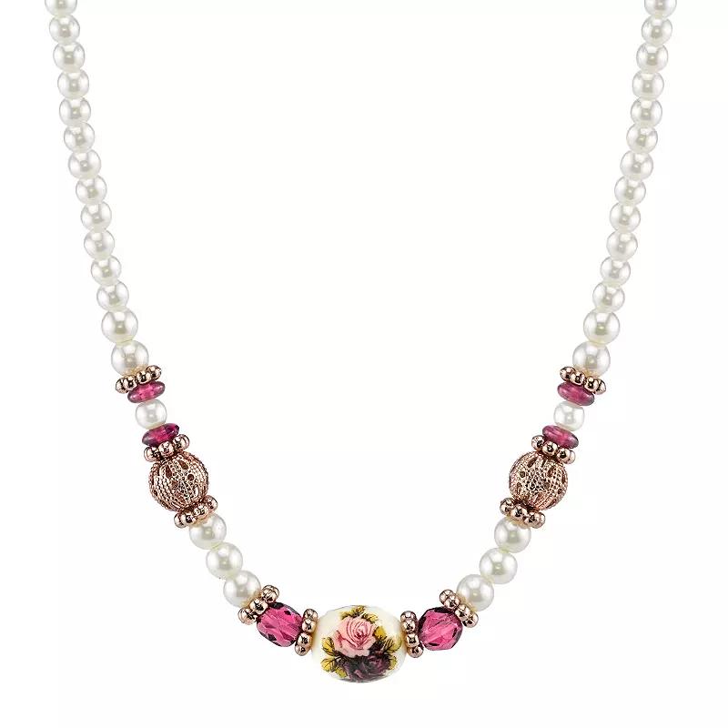 1928 Bead & Flower Necklace, Women's,  Product Image