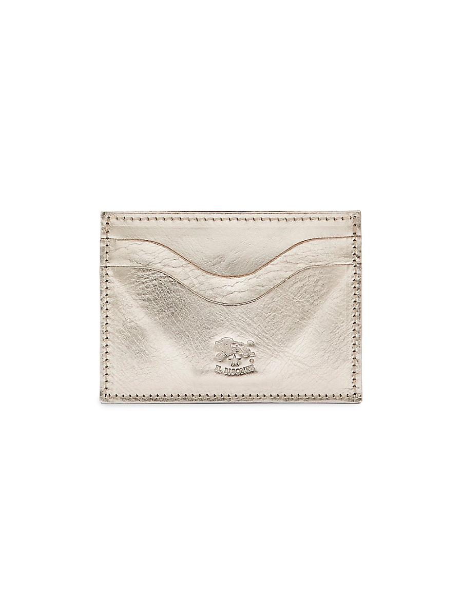 Salina Metallic Leather Card Case Product Image