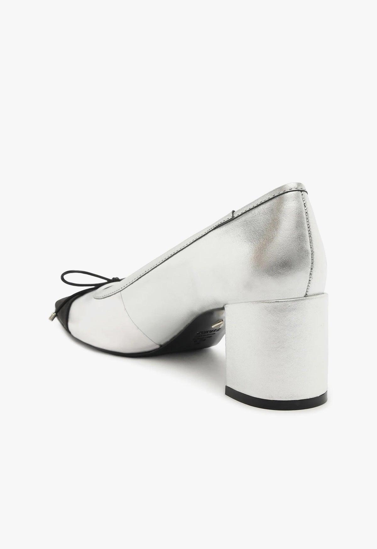 Arissa Block Metallic Leather Pump Female Product Image