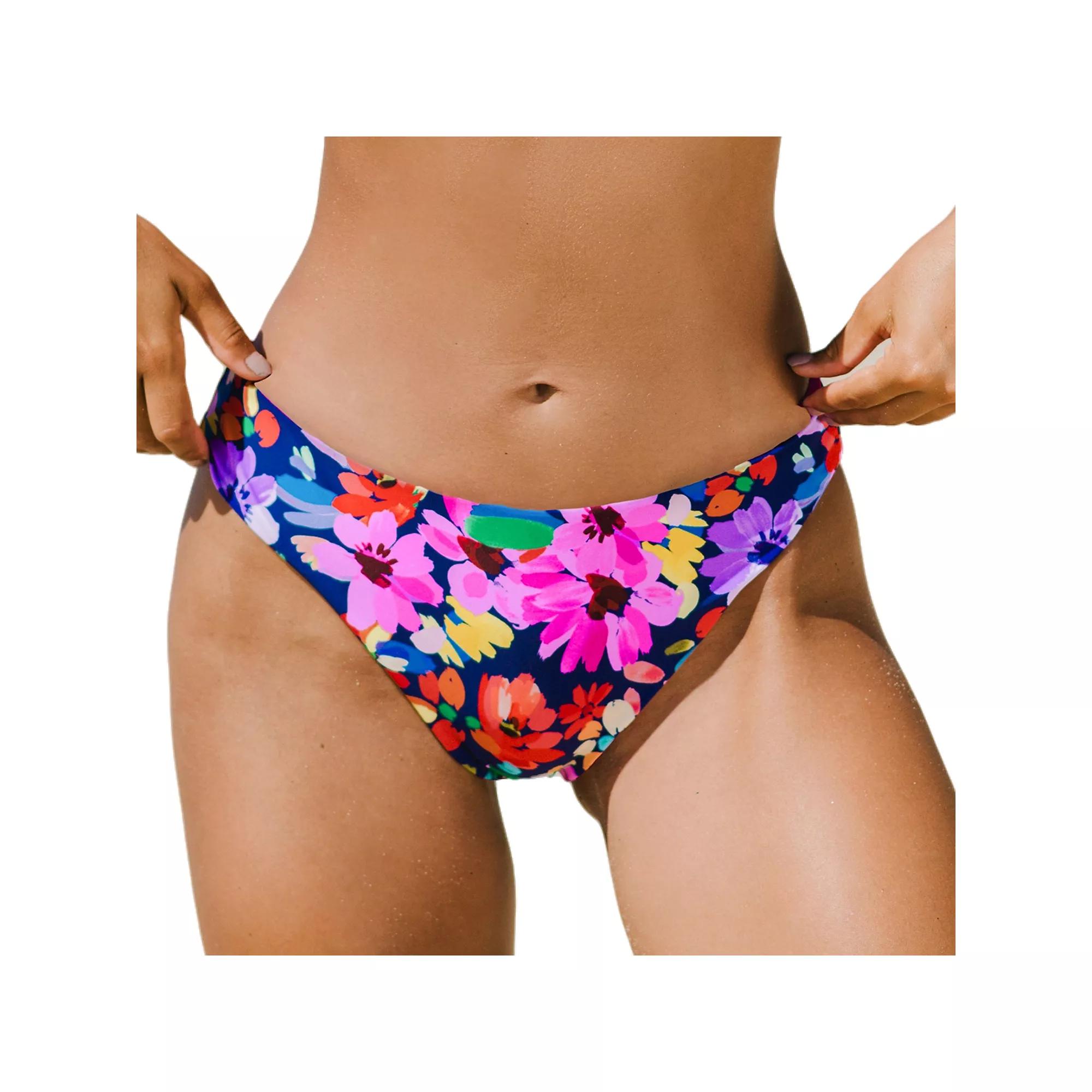 Women's Cupshe Alegria Reversible Bikini Bottoms, Size: XL, Pink Daisy Product Image