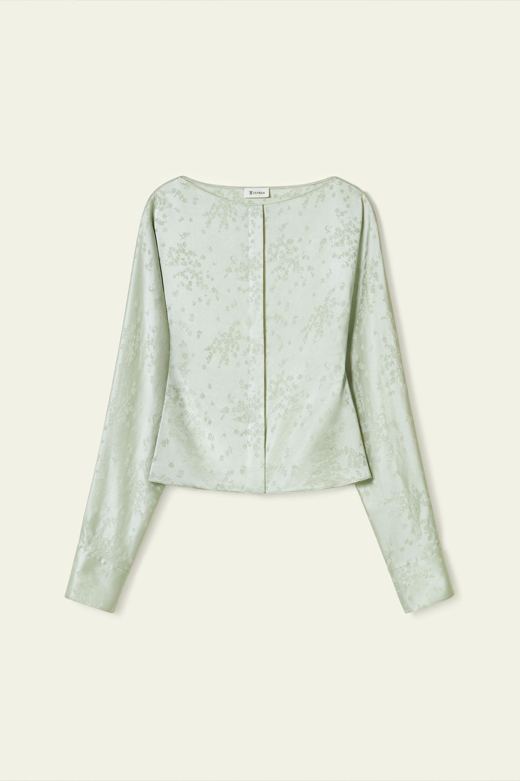 YING jacquard silk blouse Product Image