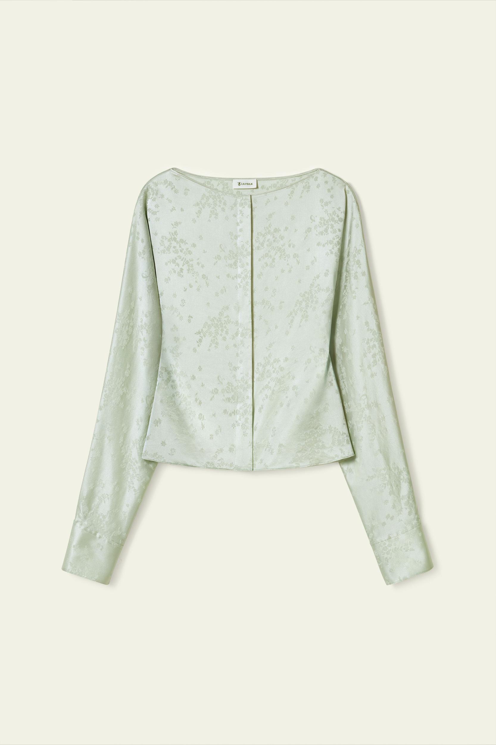 YING jacquard silk blouse Product Image