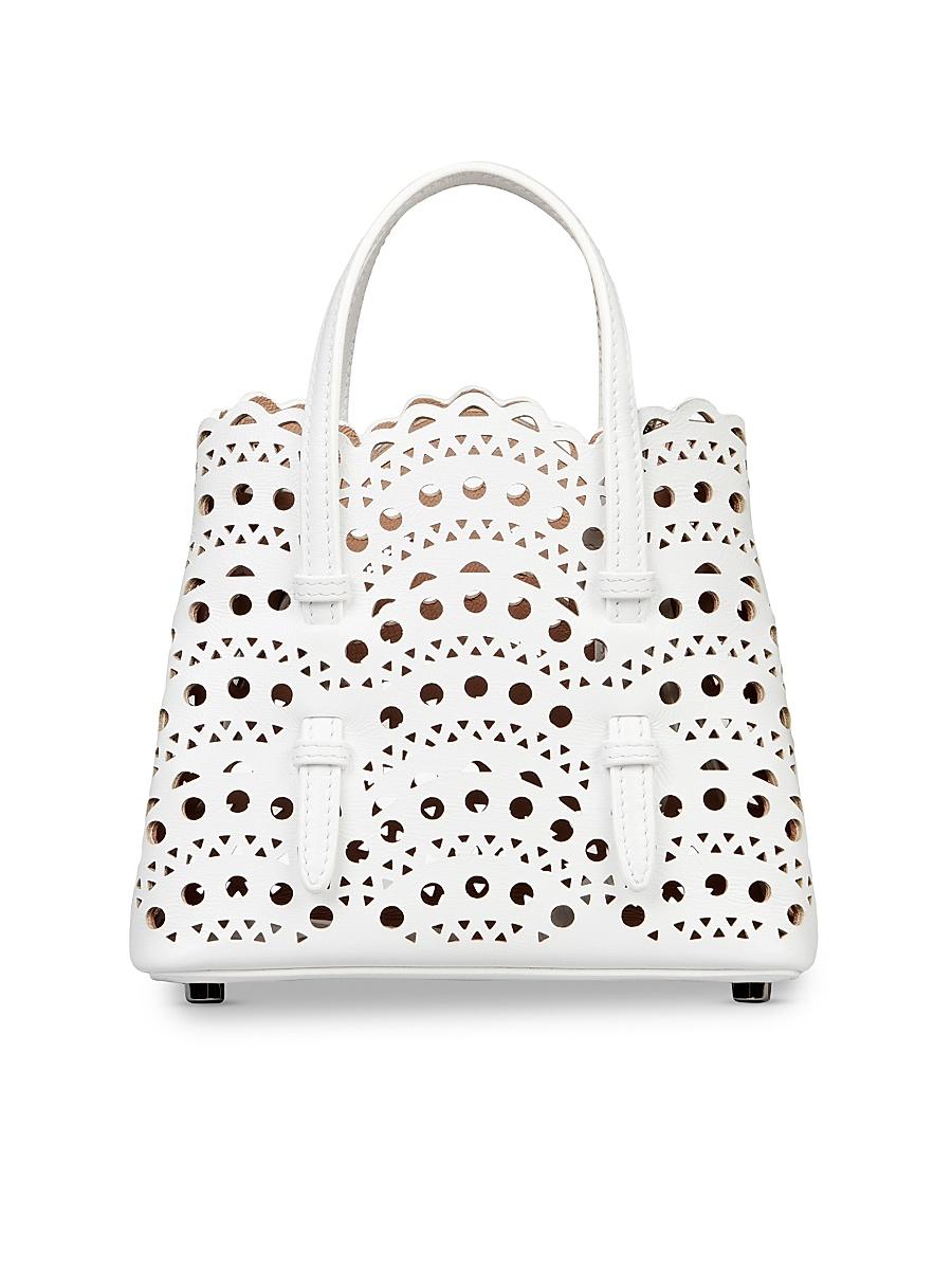 Womens Mini Mina Perforated Leather Tote Product Image