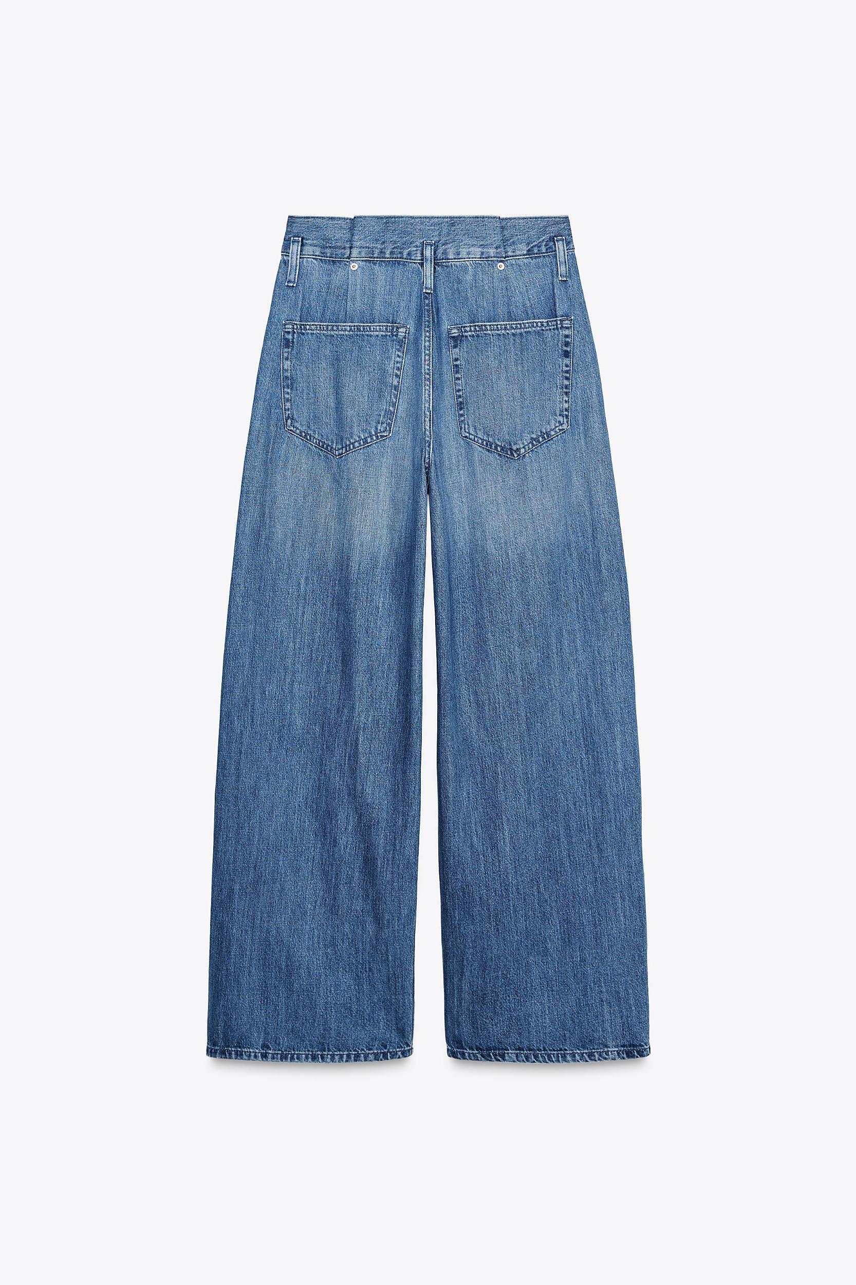TRF PAPERBAG HIGH-WAISTED JEANS Product Image