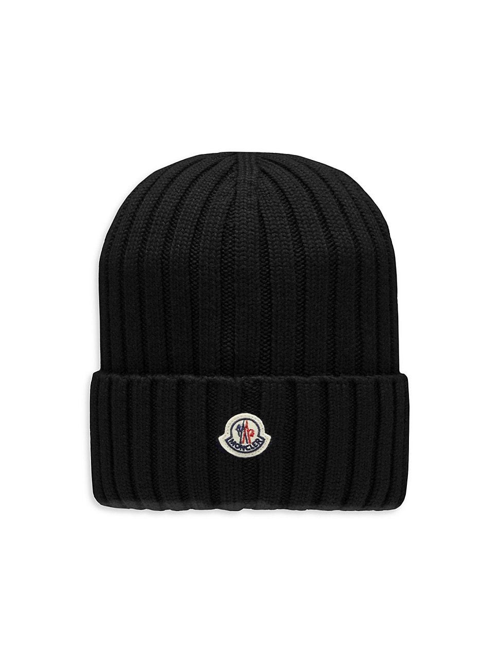Ribbed Wool Beanie with Logo Patch Product Image