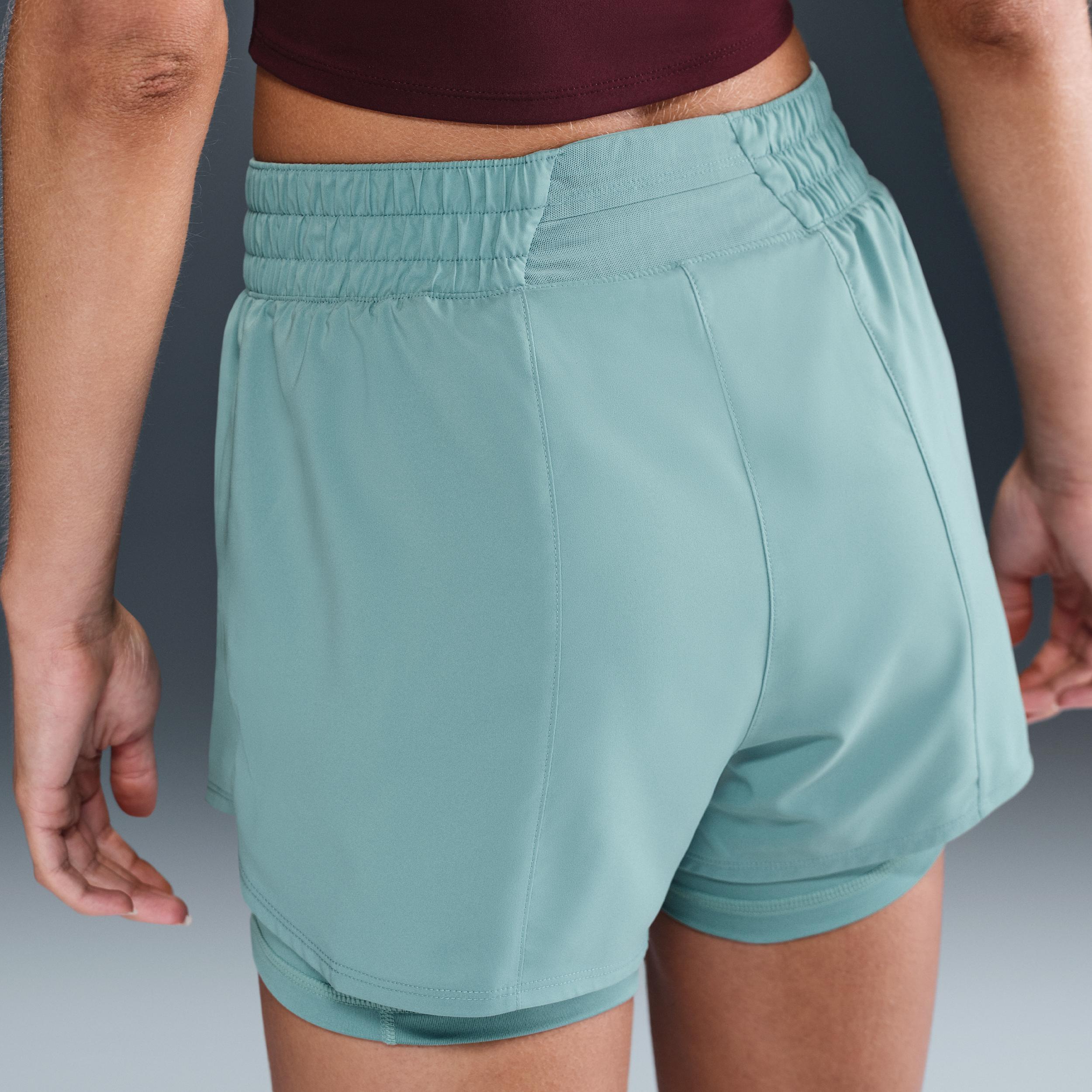 Nike Womens One Dri-FIT High-Waisted 3 2-in-1 Shorts | DX6016-017 Product Image