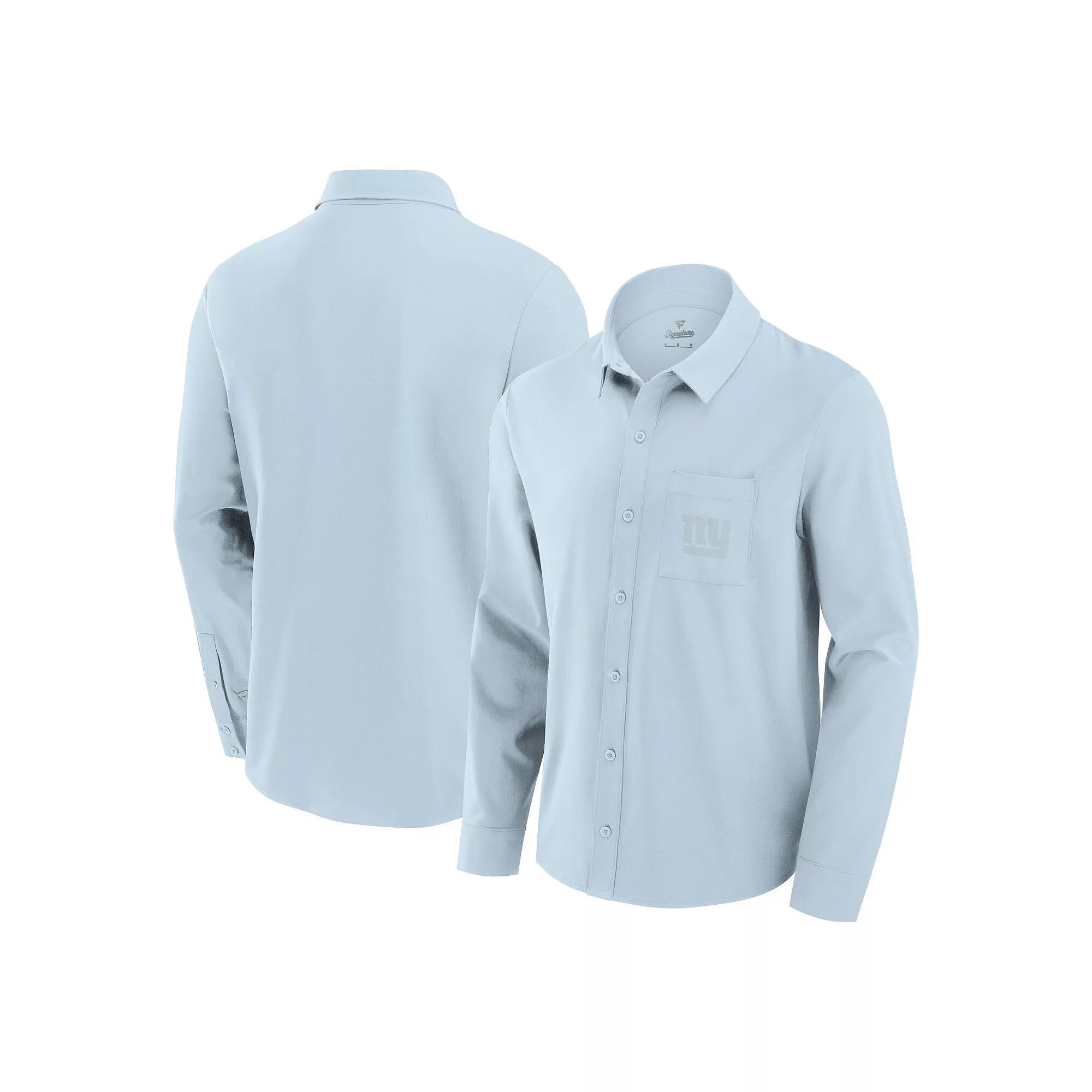 Men's Fanatics Light Blue Dallas Cowboys Front Office Long Sleeve Button-Up Shirt,  Product Image