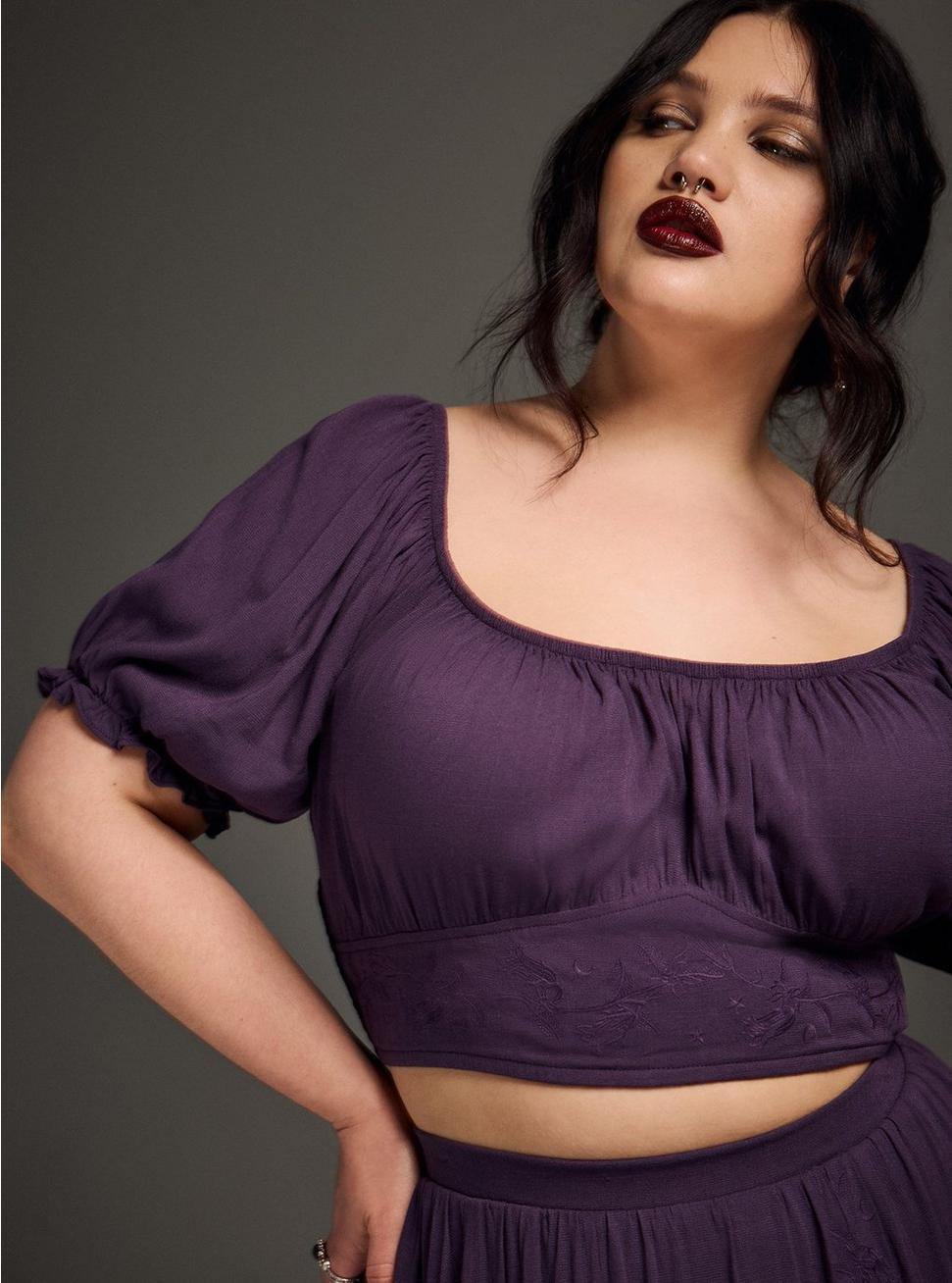 Nightfall Embroidered Crop Top Product Image