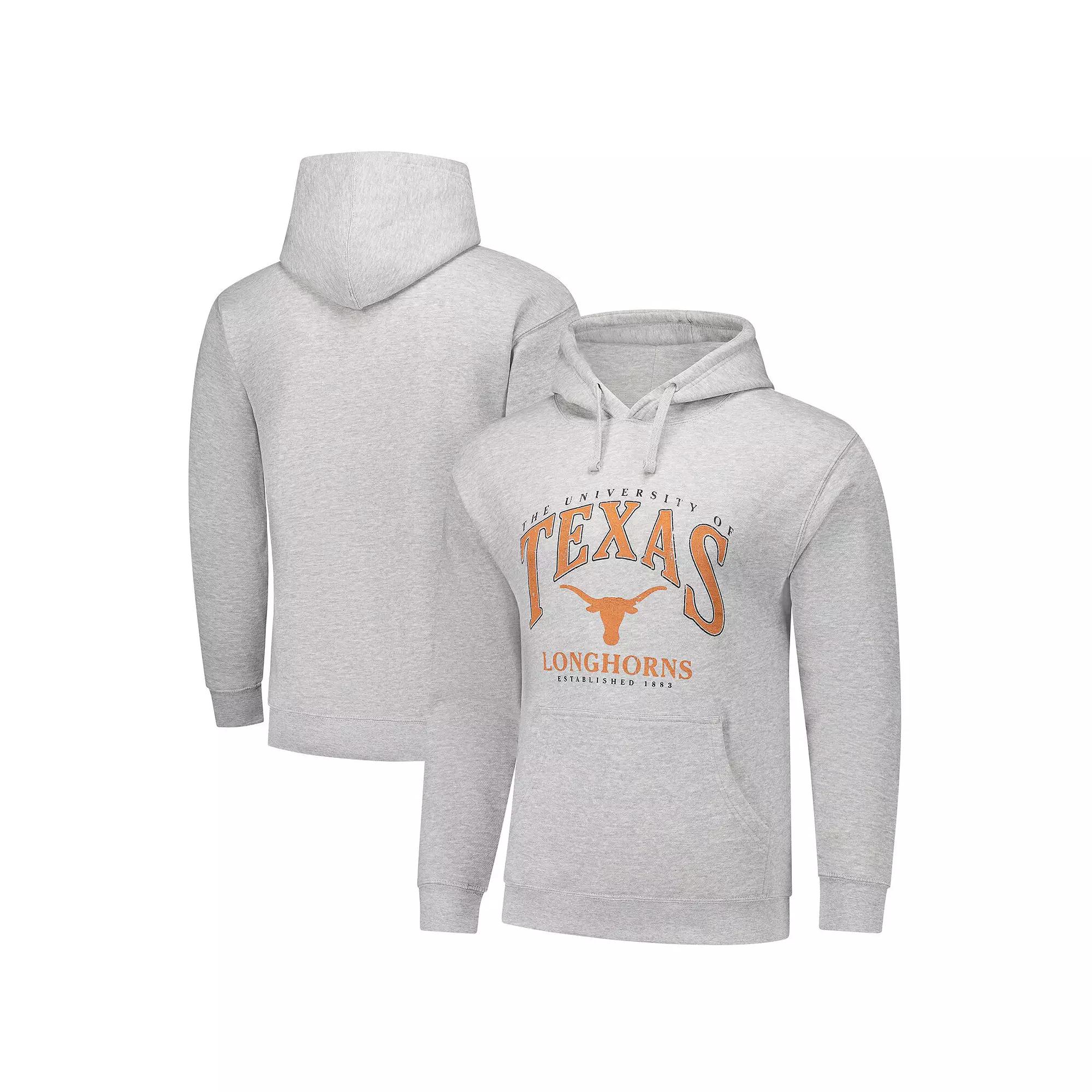 Men's Heather Gray Texas Longhorns Tall Arch Essential Pullover Hoodie, Size: XL, Grey Product Image