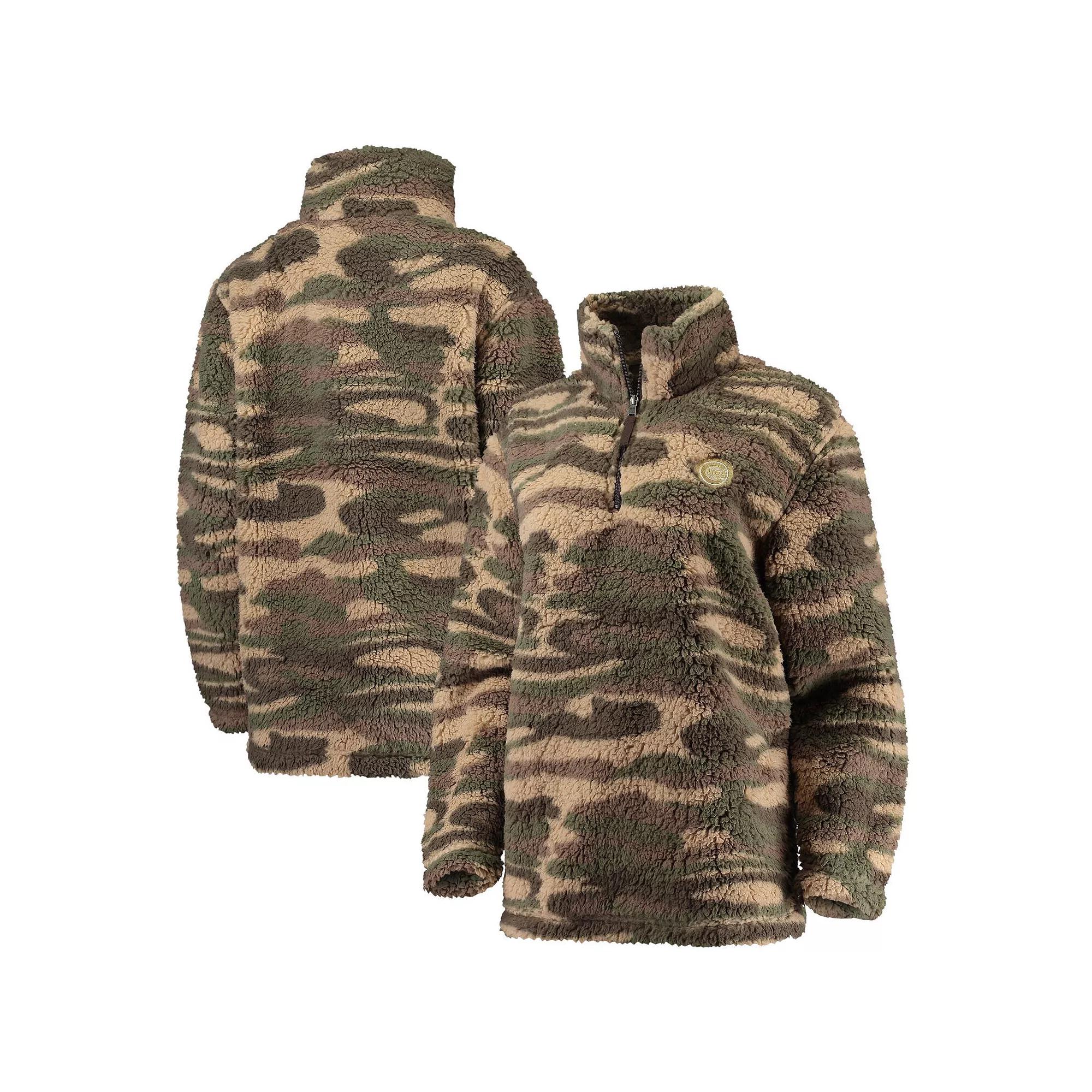 Women's G-III 4Her by Carl Banks Camo Chicago Cubs Sherpa Quarter-Zip Jacket,  Product Image