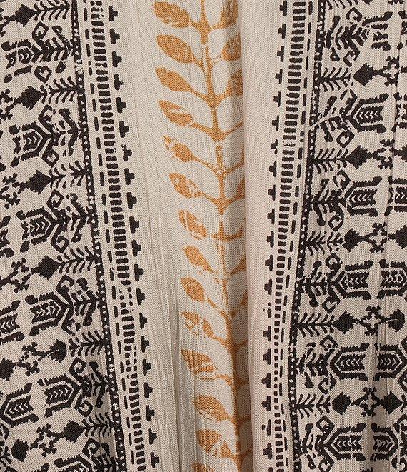 Angie Printed Surplus V-Neck Flutter Sleeve Wrap Cropped Top Product Image