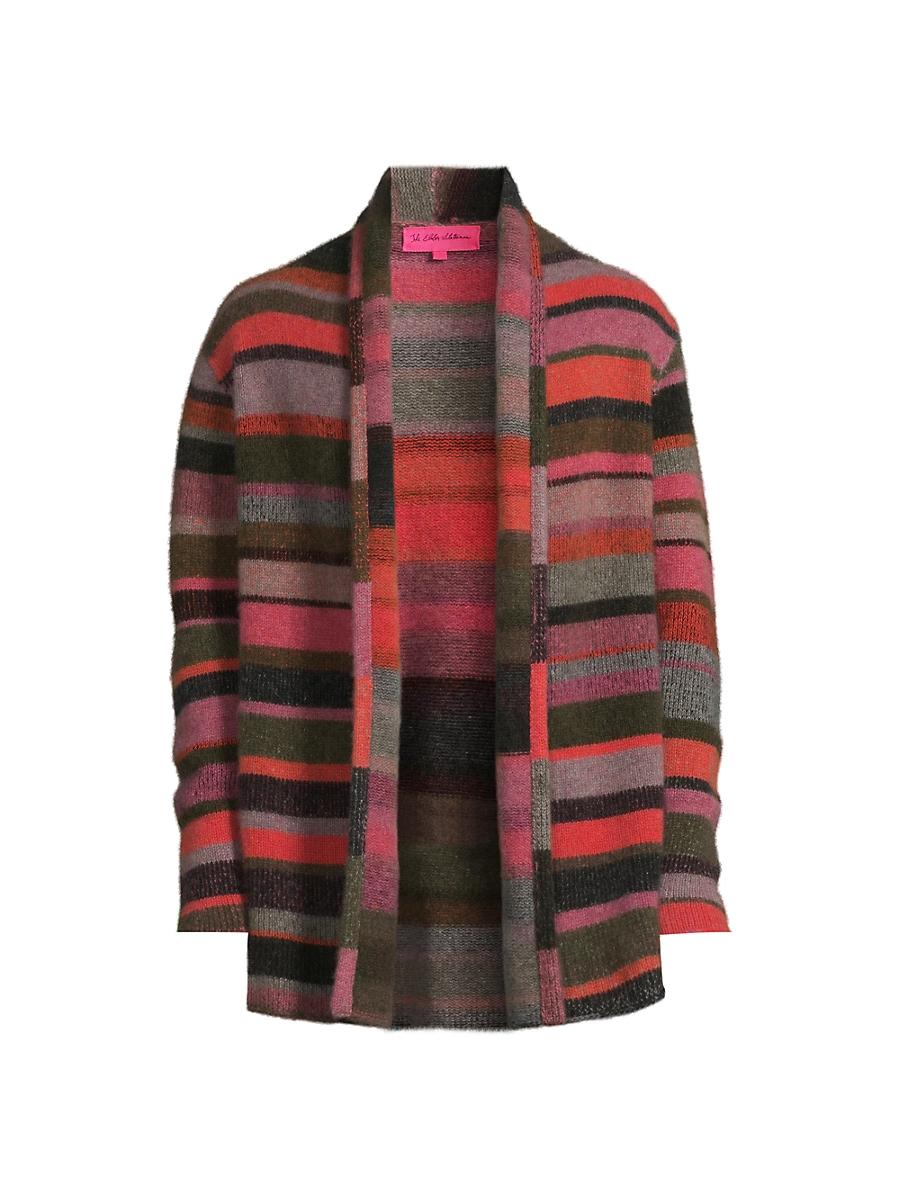 Mens Striped Cashmere Smoking Jacket Product Image