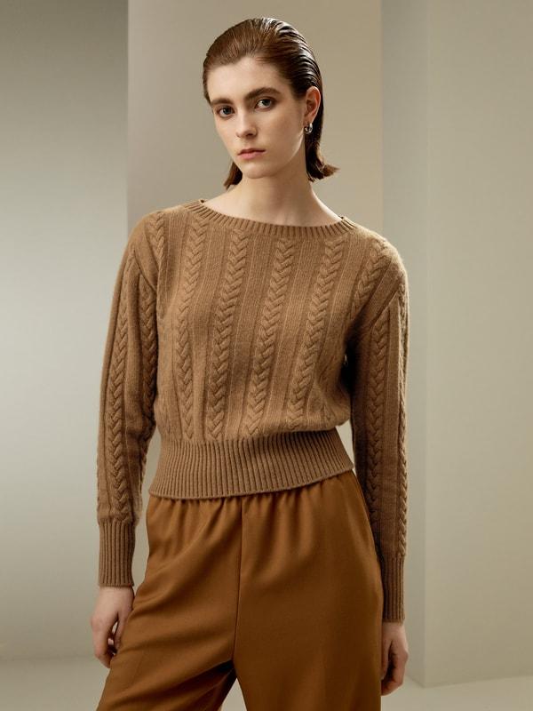 Pure Cashmere Drop Shoulder Sweater Product Image