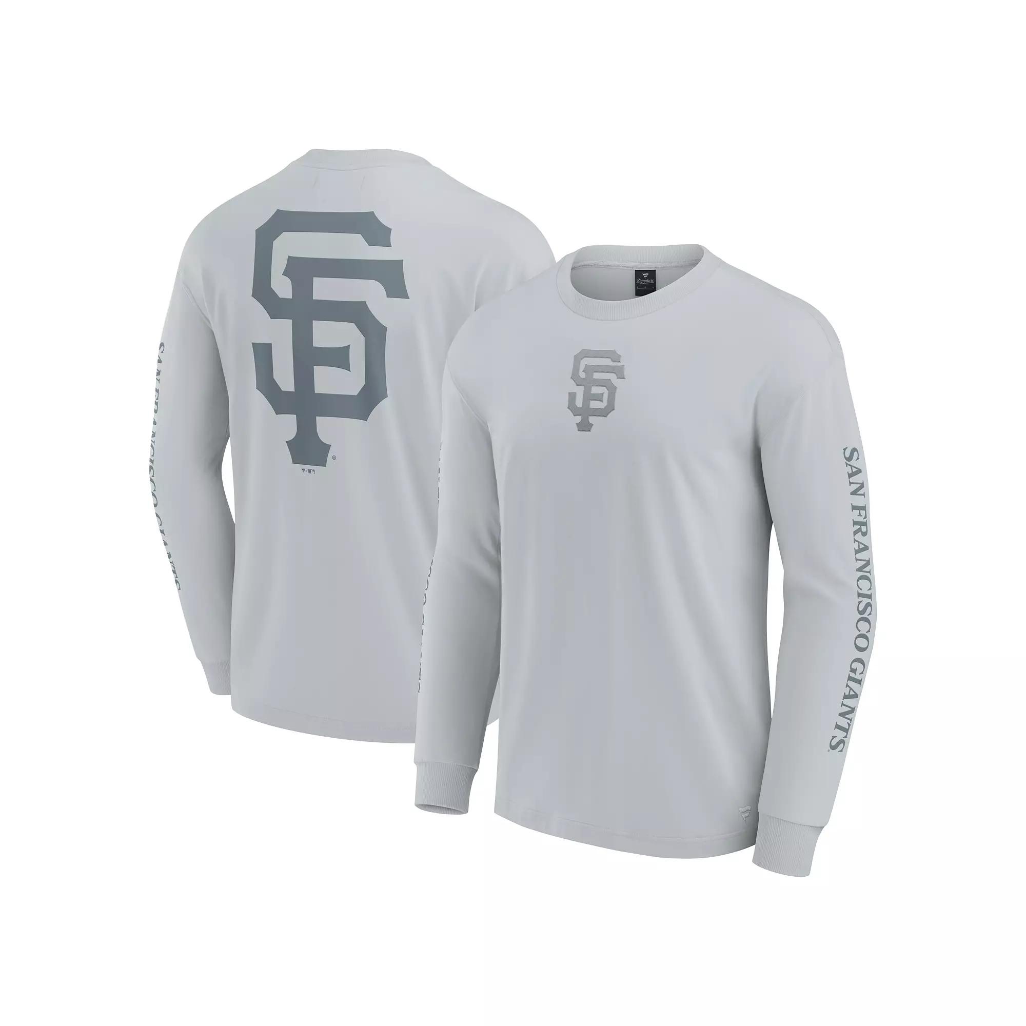 Men's Fanatics Gray San Francisco Giants Elements Strive Long Sleeve T-Shirt,  Product Image