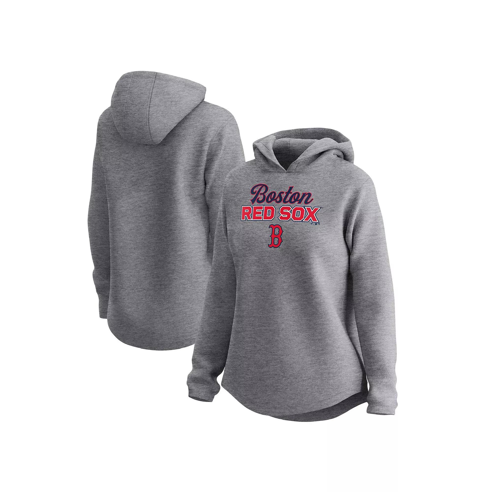Womens Fanatics Branded Heather Gray Boston Red Sox Fleece Pullover Hoodie Product Image