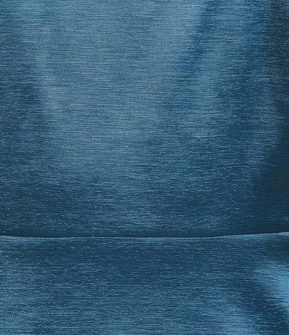 Marina Stretch Taffeta V-Neck Bow Shoulder Sleeveless Ball Gown Product Image