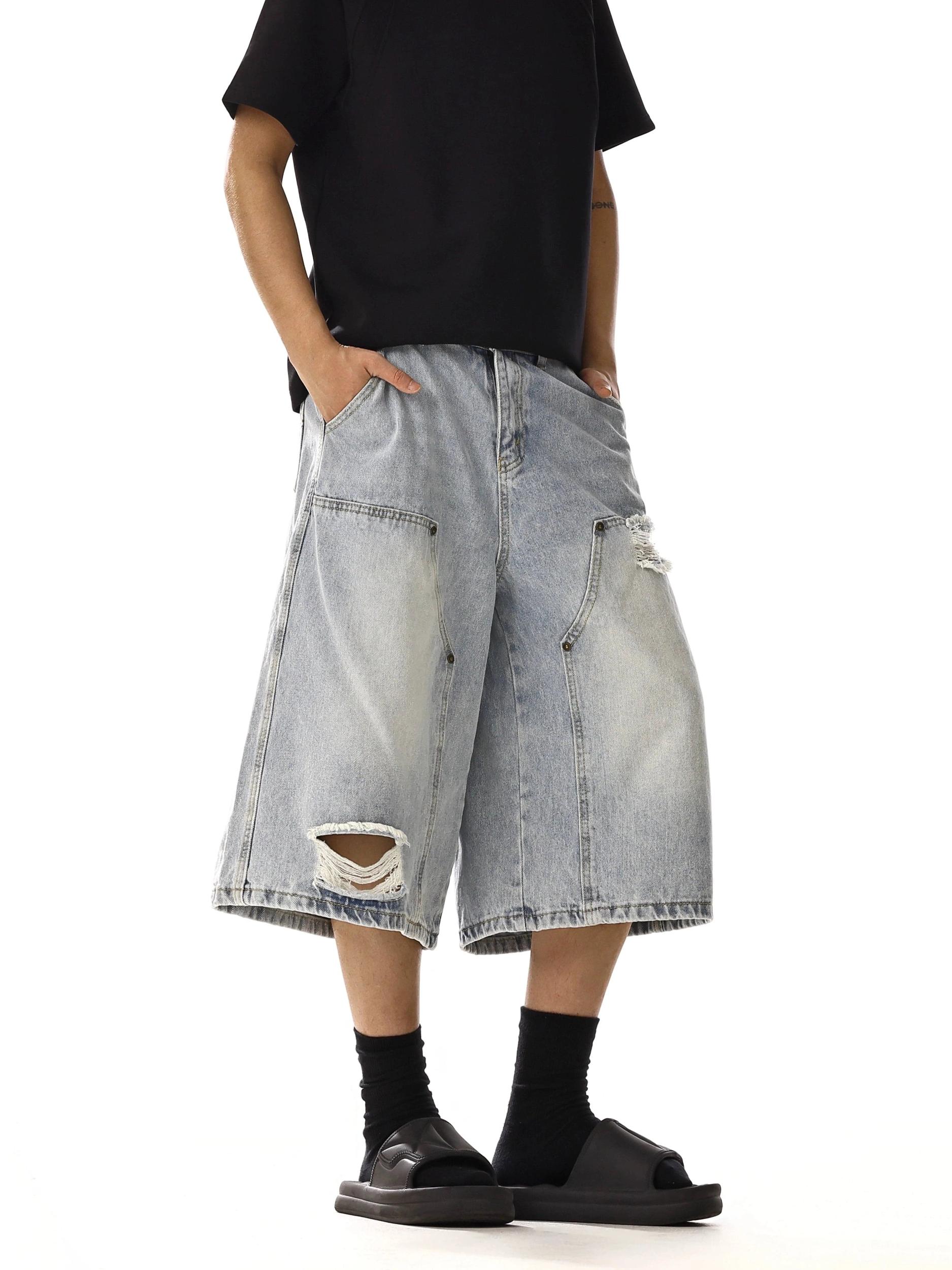 RT No. 18118 DISTRESSED WORKWEAR SHORTS Product Image