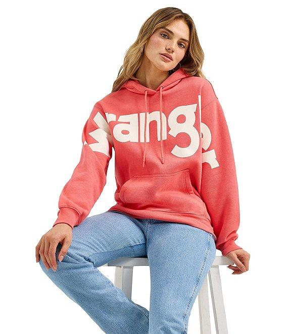 Wrangler® Retro® Logo Detailed Long Sleeve Fleece Hoodie Product Image