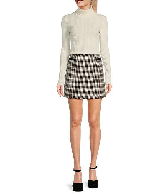 Copper Key Houndstooth Skirt Product Image
