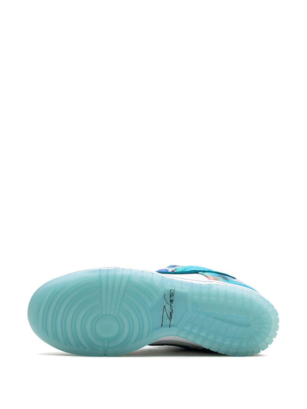 x Futura Laboratories SB Dunk Low "Bleached Aqua" sneakers Product Image