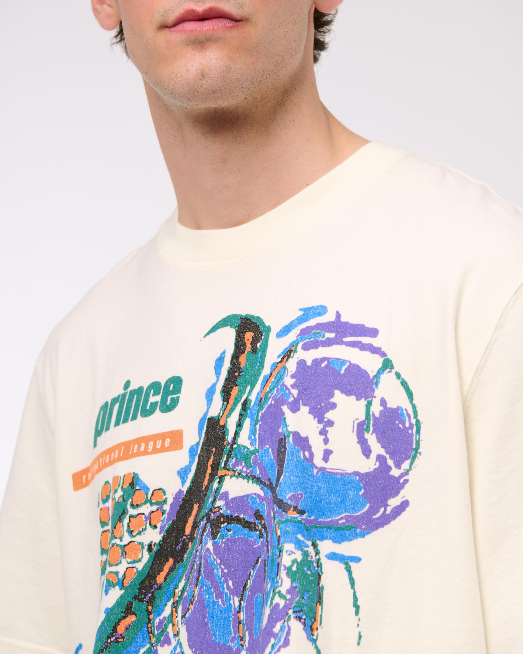 Prince Tennis Vintage-Inspired Cropped Graphic Tee Product Image