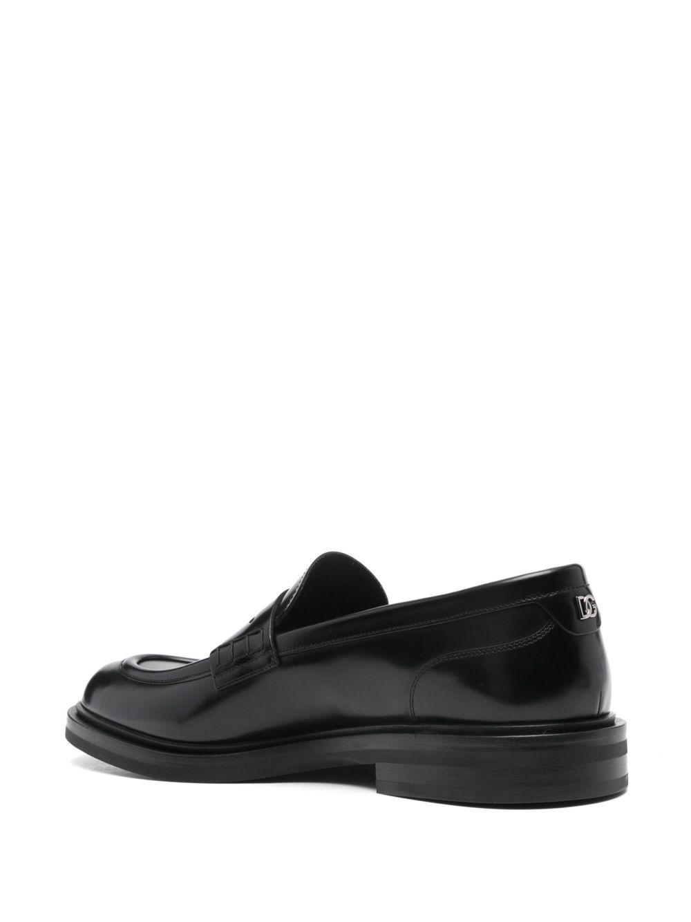 brushed leather loafers Product Image