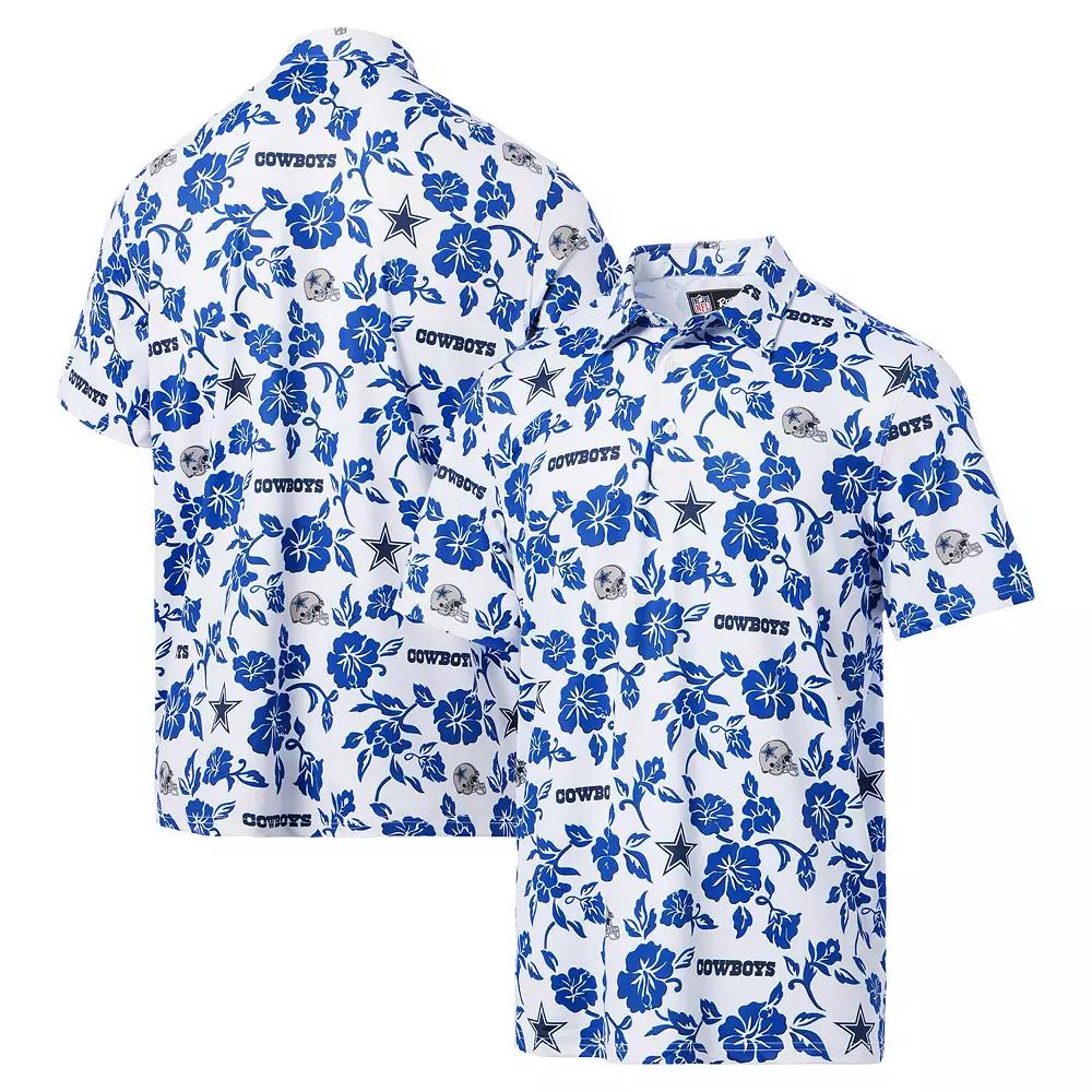 Men's Reyn Spooner White Dallas Cowboys Pua Performance Polo, Size: Large Product Image