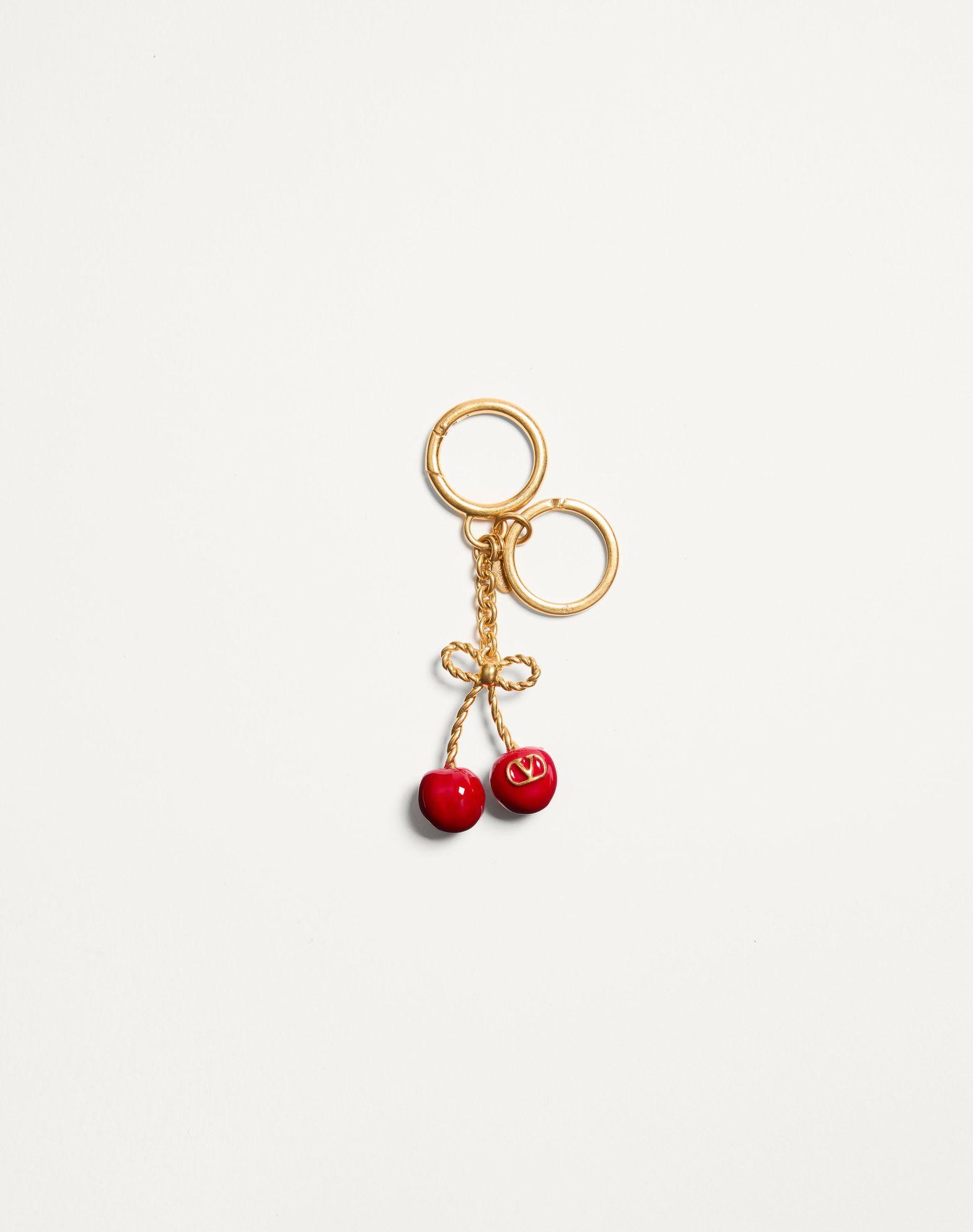 Chez Valentino Metal And Enamel Bag Charm With Key Ring Product Image