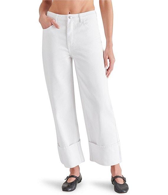 Steve Madden Noelie Wide Leg Cuffed Jeans Product Image