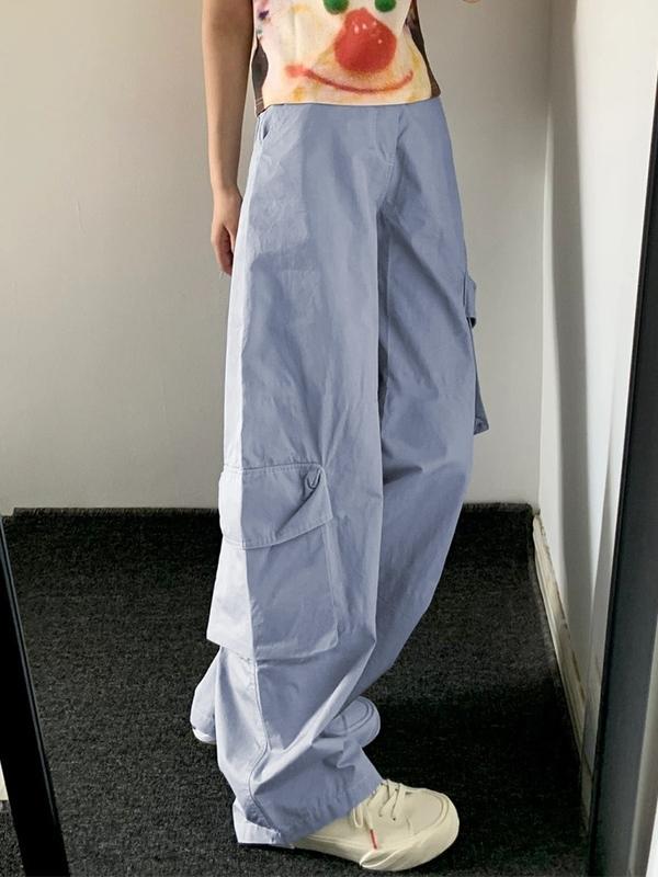 Multi Pocket High Rise Cargo Pants Product Image