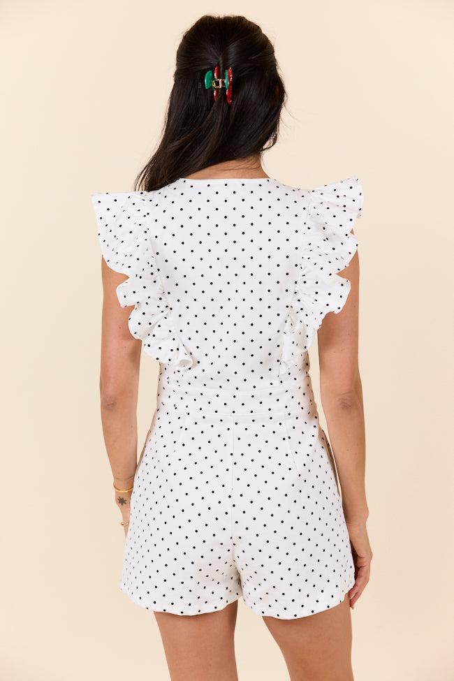 Dot The I Polka Dot Romper FINAL SALE Product Image