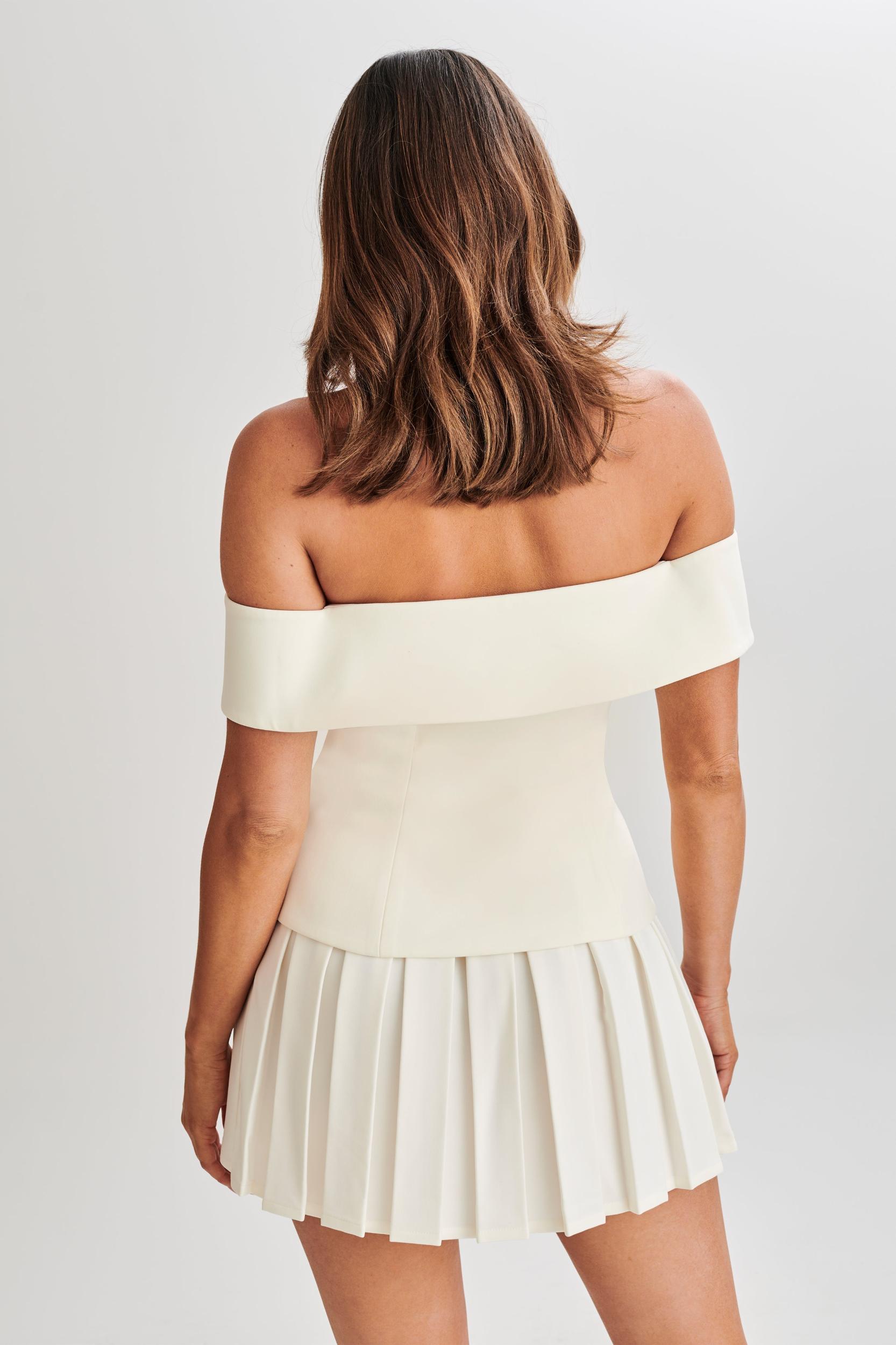 Krista Strapless Suiting Top - Ivory Product Image