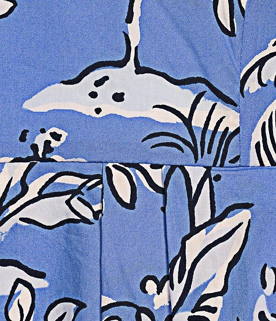 Lilly Pulitzer Kenni Printed Cotton Poplin Strapless Sleeveless Fit-And-Flare Midi Dress Product Image