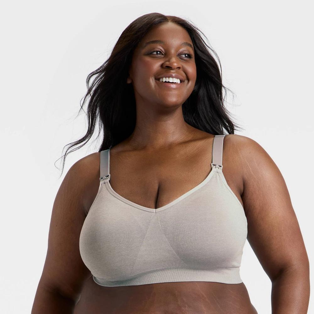 Women's Nursing Lightly Lined Seamless Bralette - Auden™ Blush XXL Product Image