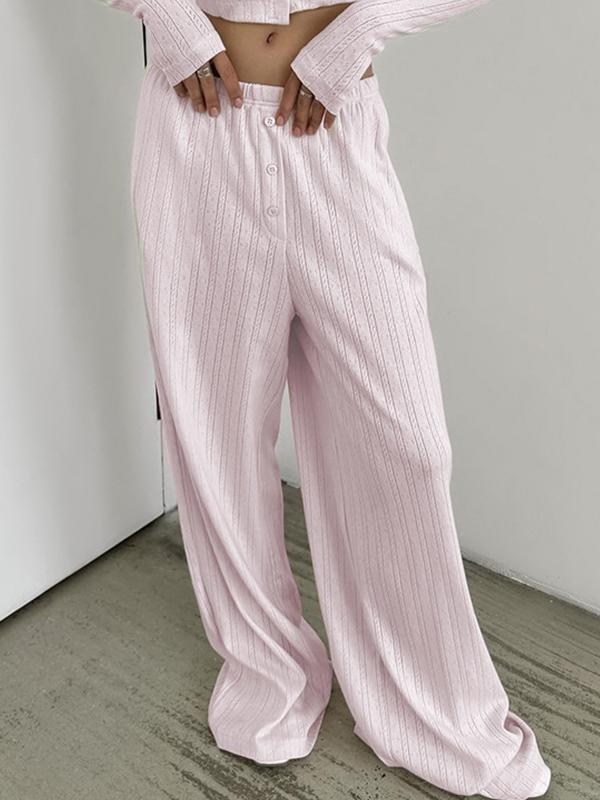 Casual Knit Wide Leg Pants Product Image