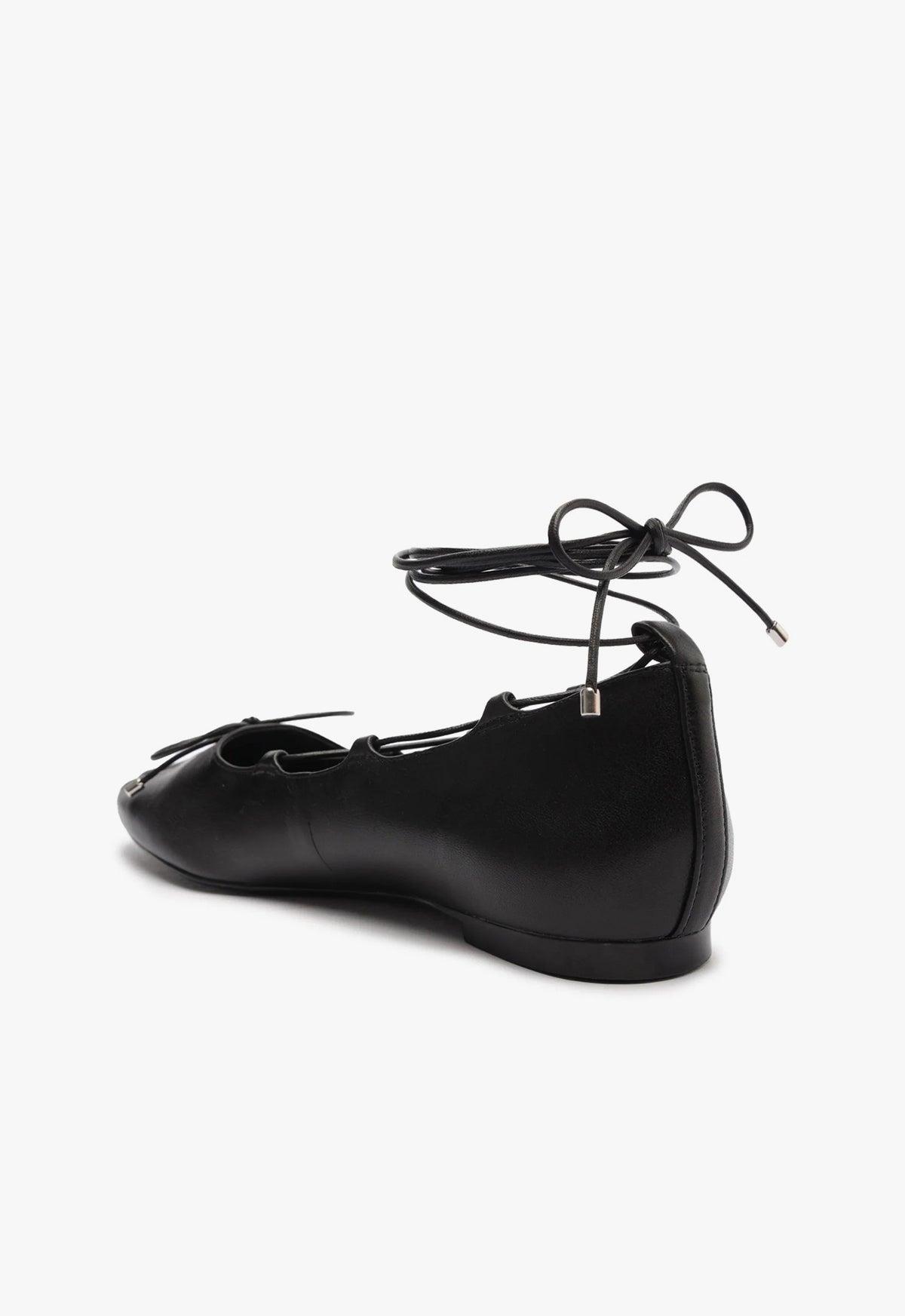 Arissa Lace Up Leather Flat Product Image