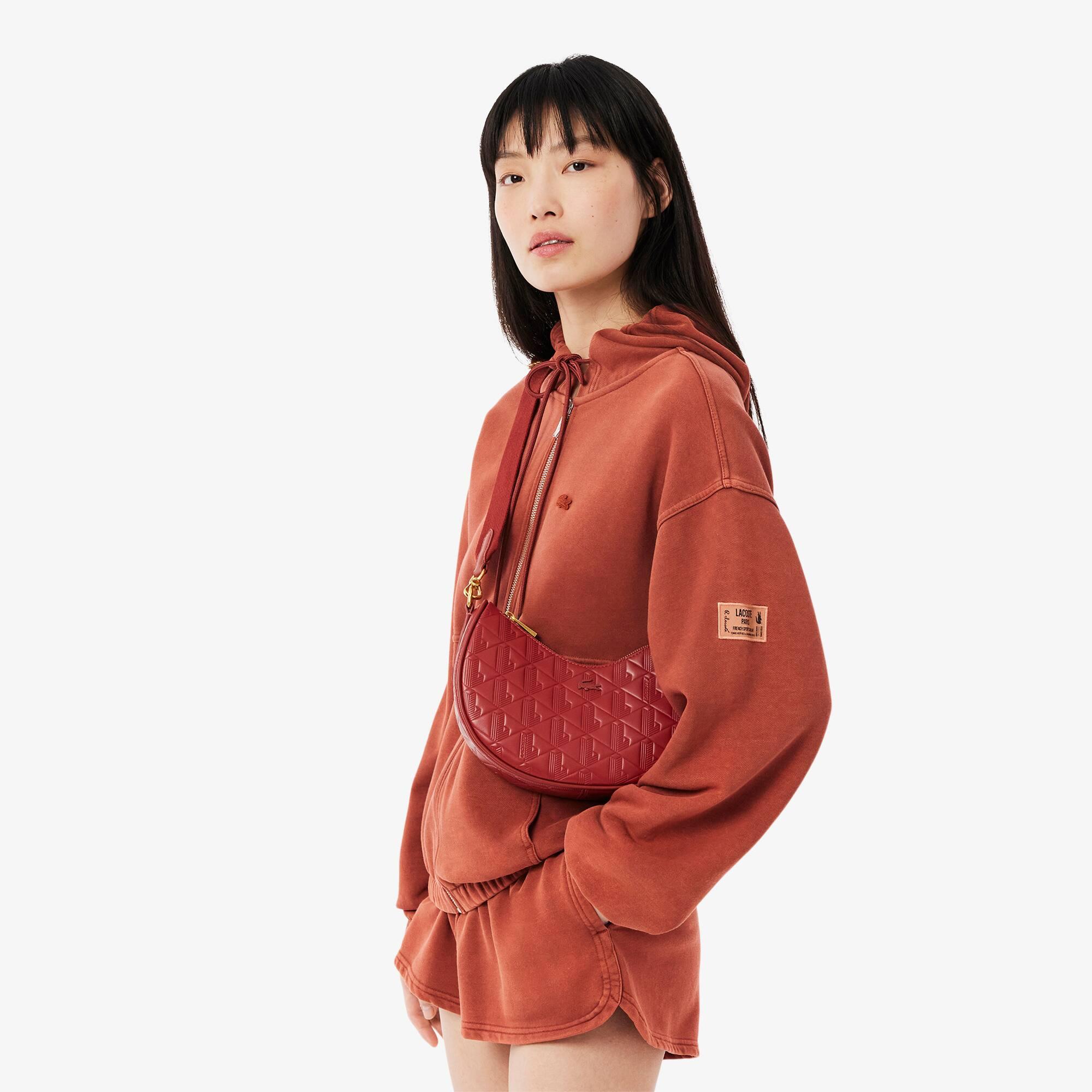 Maheki Embossed Leather Half Moon Purse Product Image