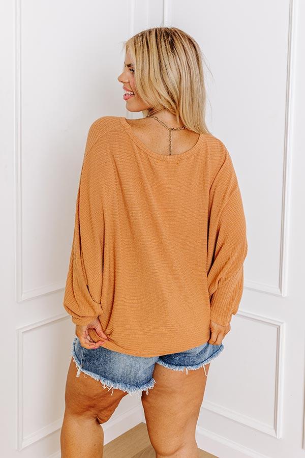 Weekend Living Shift Top In Pumpkin Curves Product Image