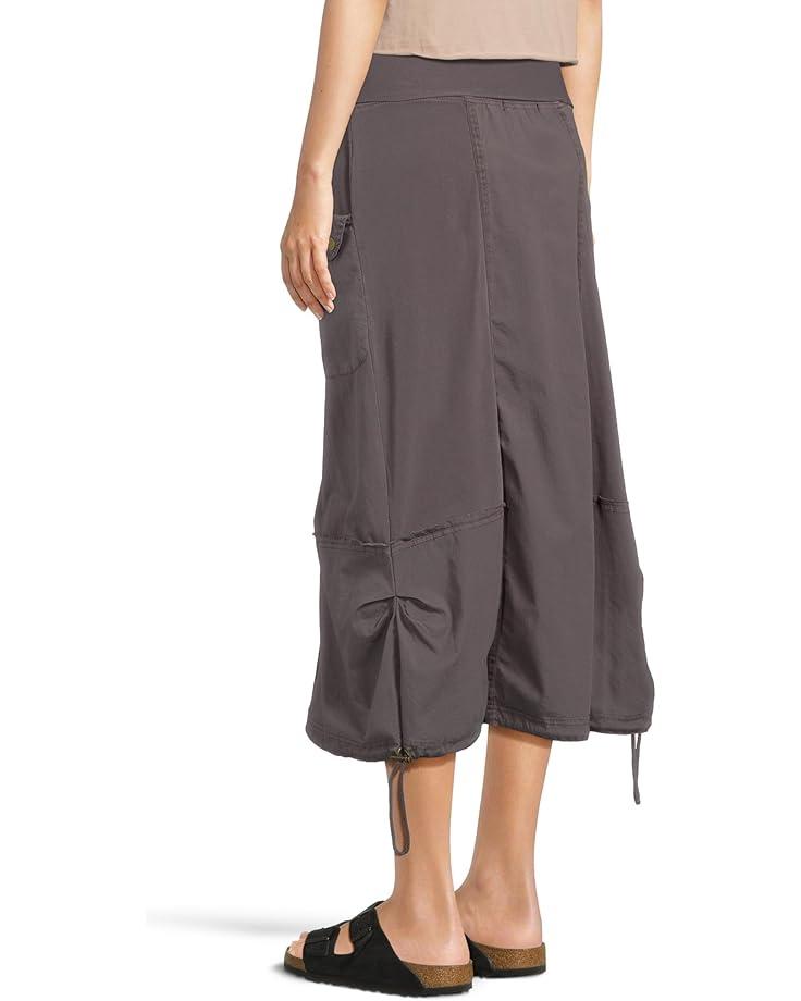 Stretch Poplin Double Shirred Panel Skirt Product Image