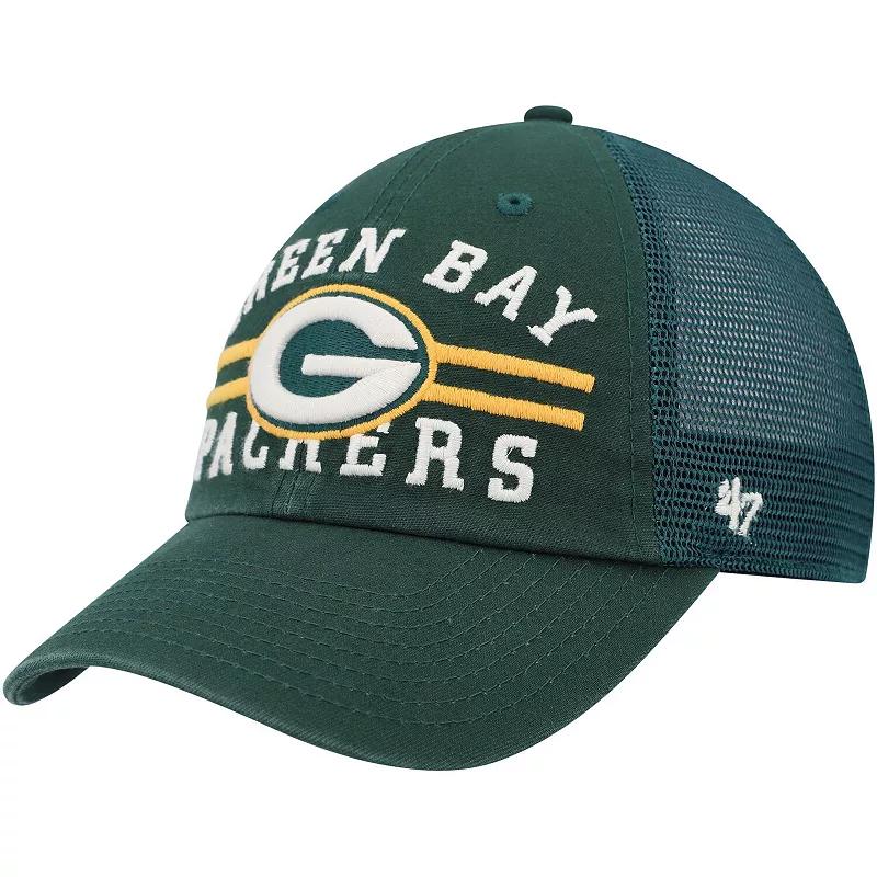 Men's '47 Green Green Bay Packers Highpoint Trucker Clean Up Snapback Hat Product Image