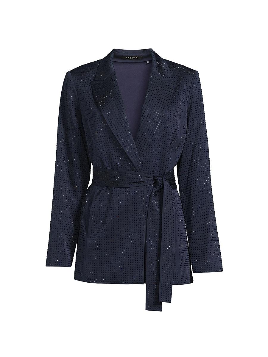 Womens Willow Hotfix Stretch-Silk Self-Tie Jacket Product Image