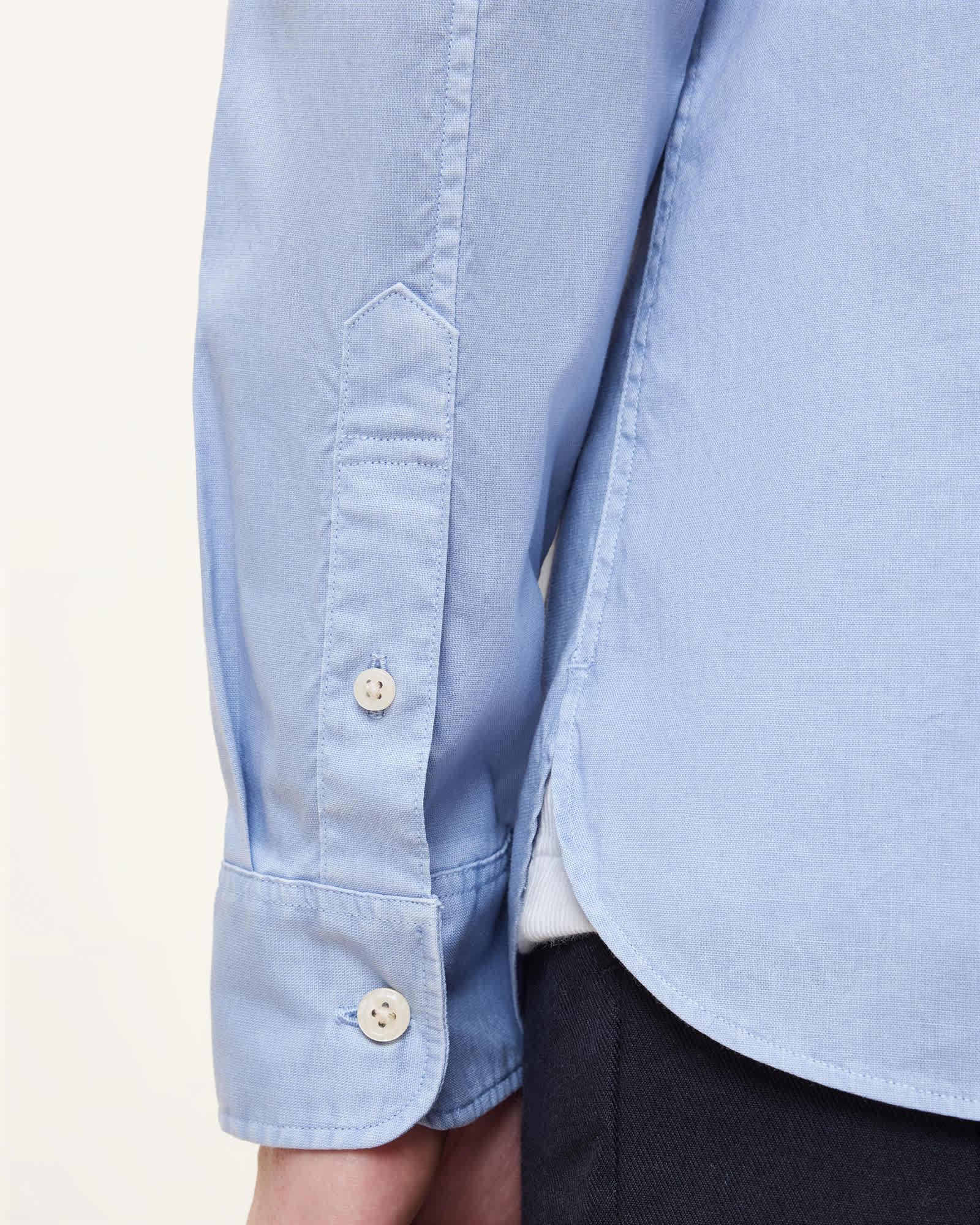 Hawthorne Ramskull Stretch Fit Shirt WILLOW BLUE | ALLSAINTS US Product Image