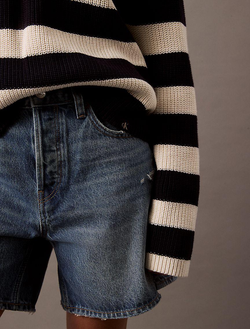 Smooth Cotton Chunky Quarter-Zip Sweater Product Image