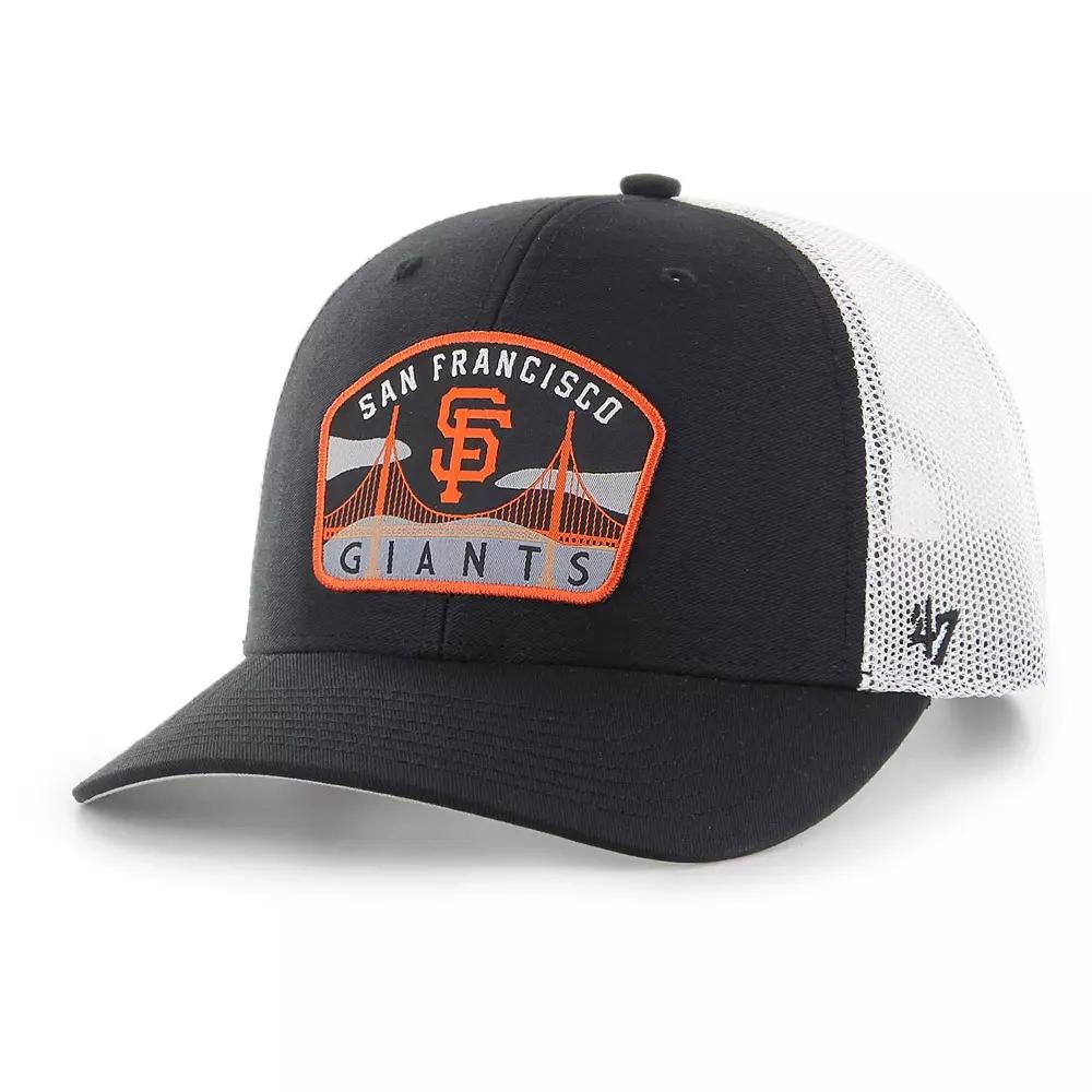 Men's '47 Black San Francisco Giants Retro Region Patch Trucker Adjustable Hat Product Image